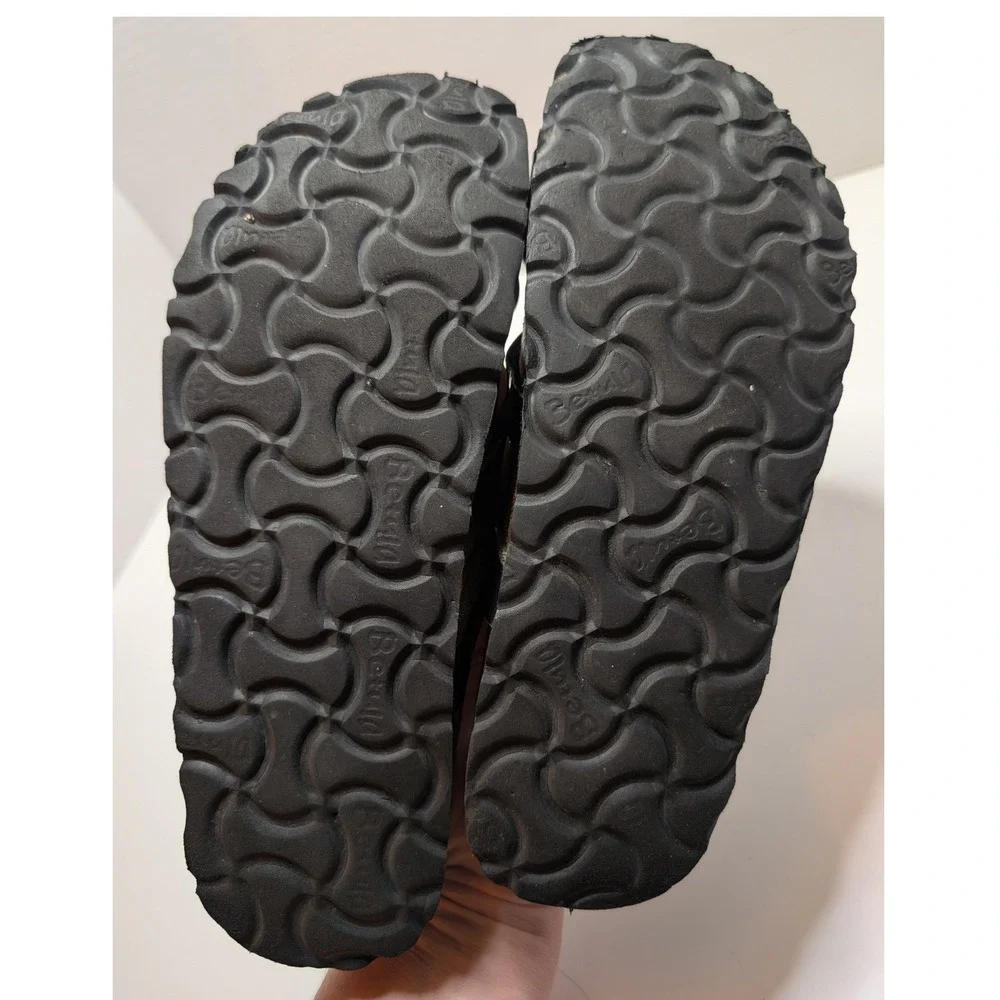 Betula by Birkenstock Vinja Sandals Black Patent Strappy Thong Comfort Womens 38